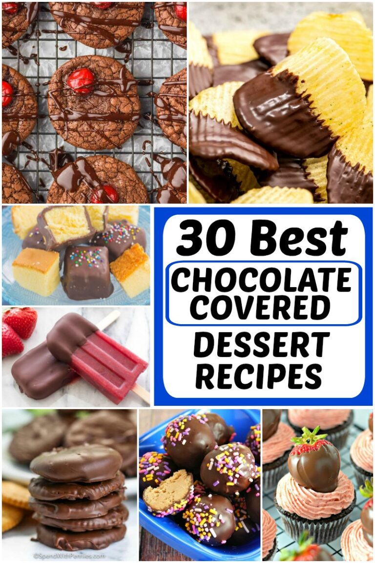 pinterest collage image for best chocolate covered dessert recipes