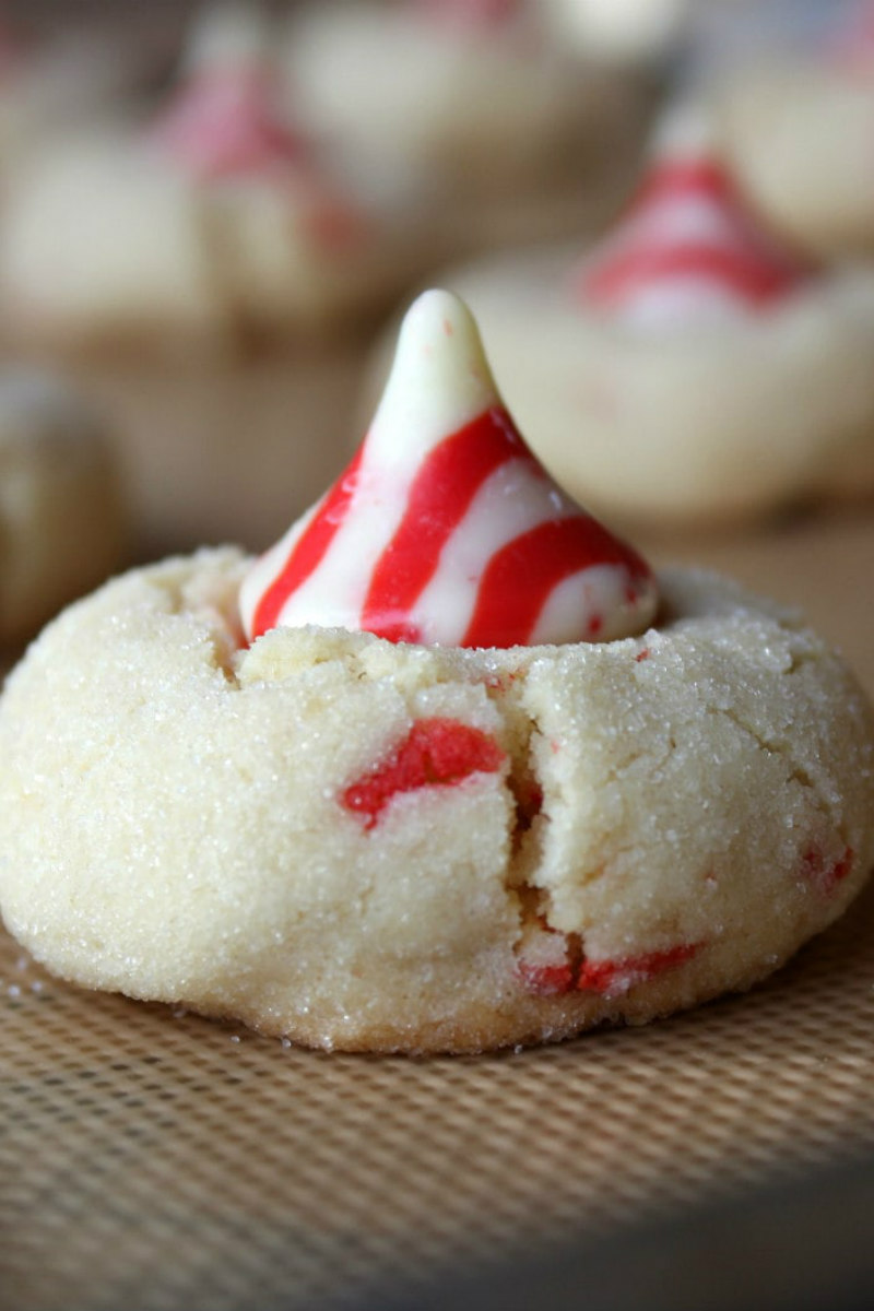 candy cane kiss cookie