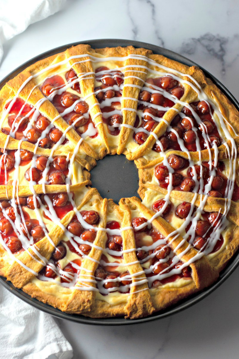 cherry cheese crescent ring