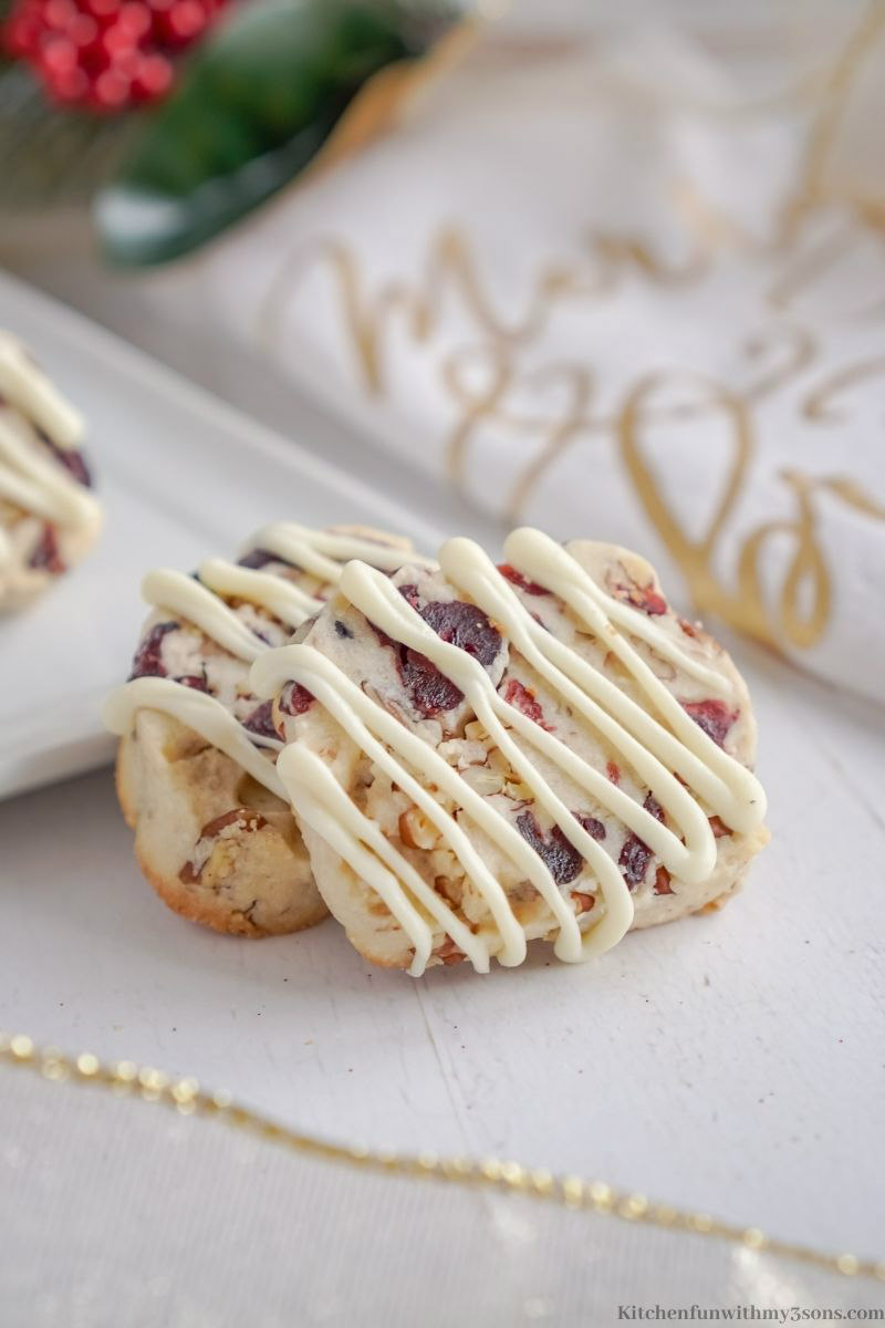 cranberry shortbread cookies