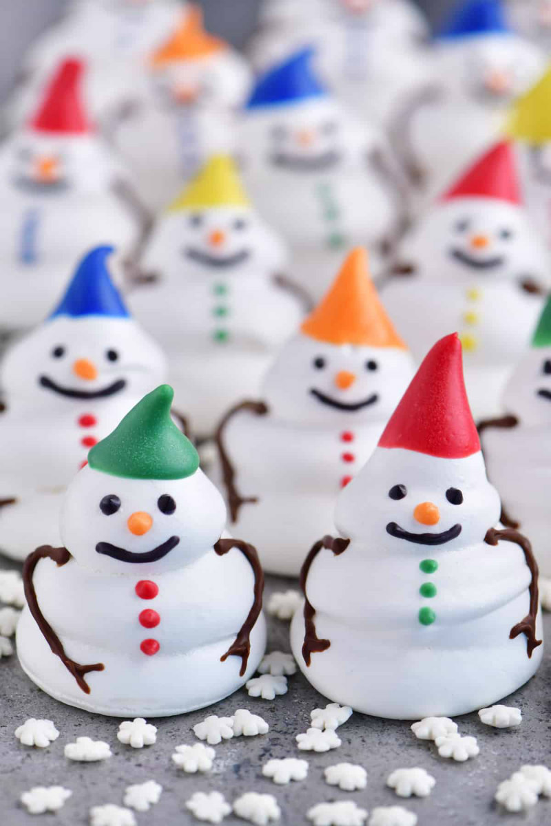 meringue snowman cookies