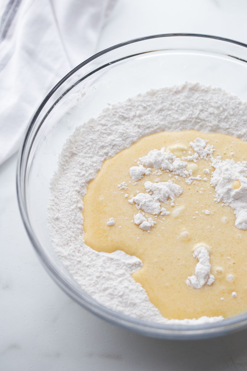 batter in bowl for doughnuts