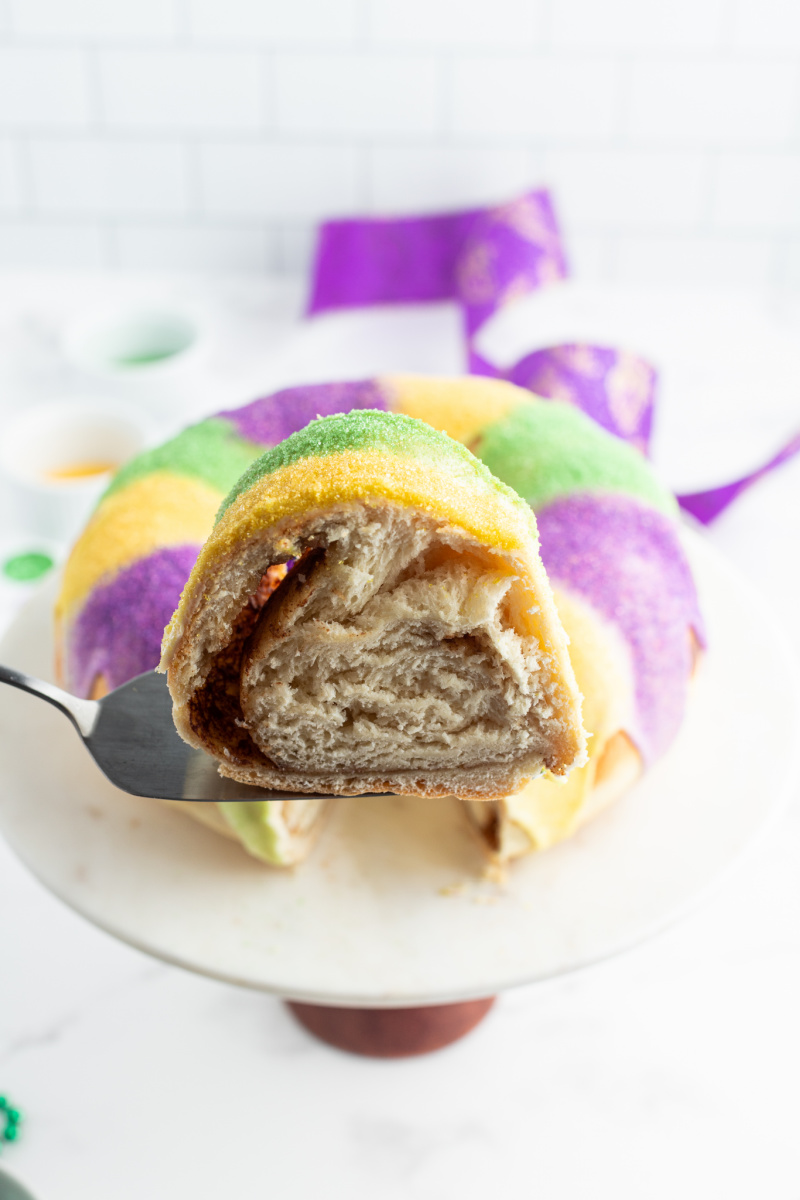 slice of king cake