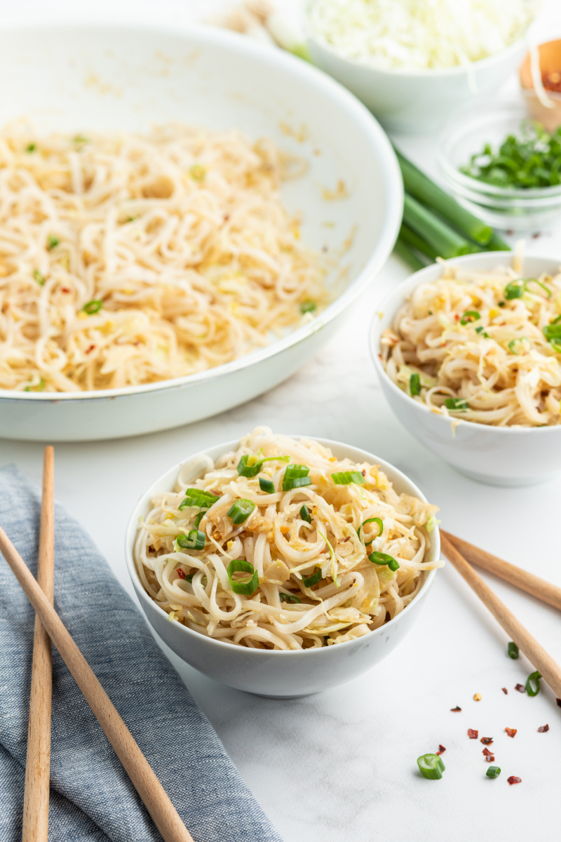 longevity noodles served in bowl