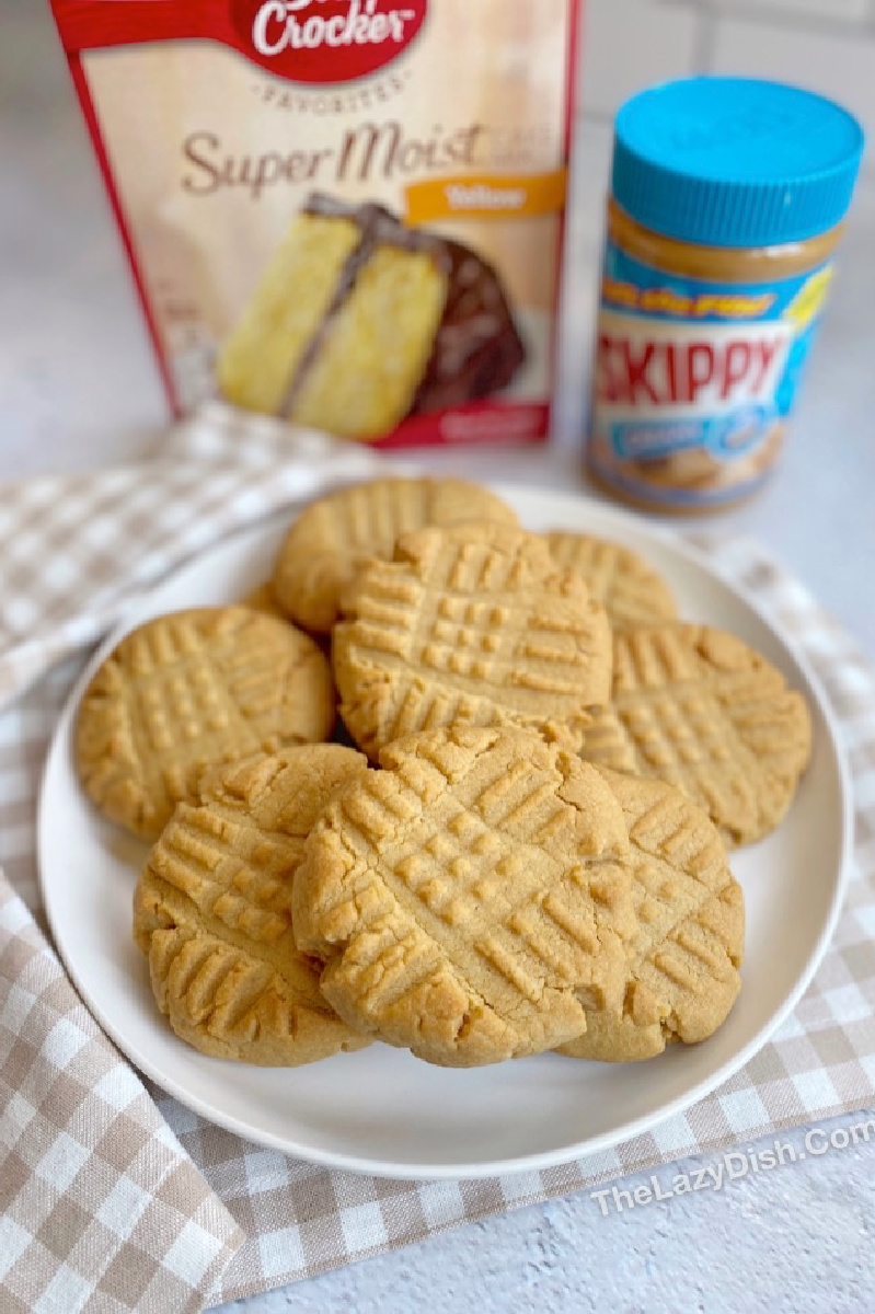 cake mix peanut butter cookies