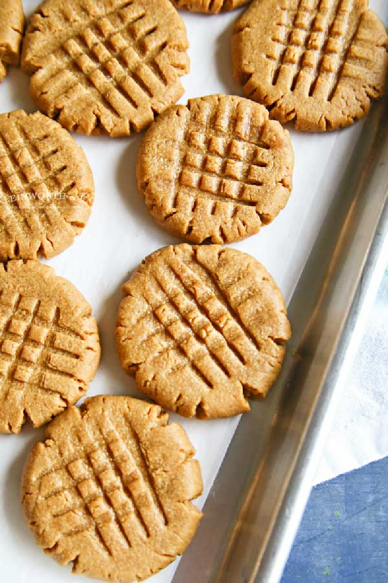 3 ingredient peanut butter cookies