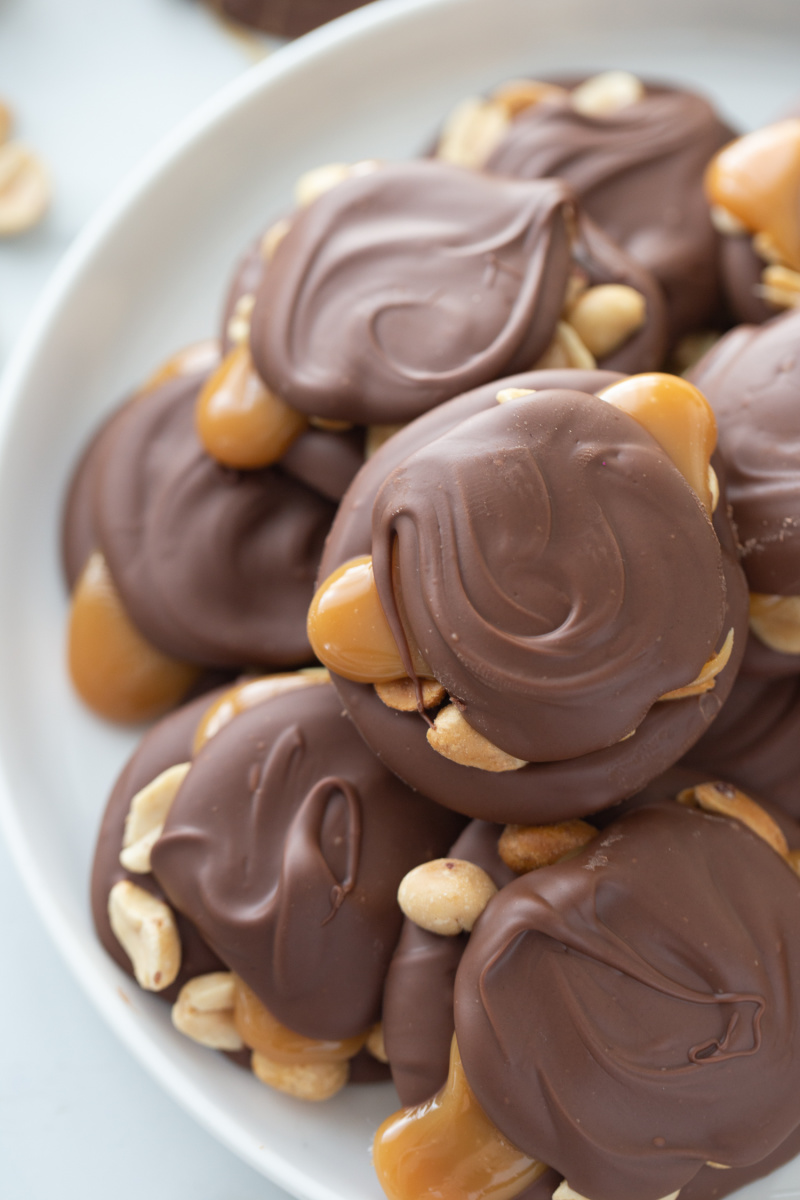 Chocolate Caramel Peanut Clusters — Let's Dish Recipes