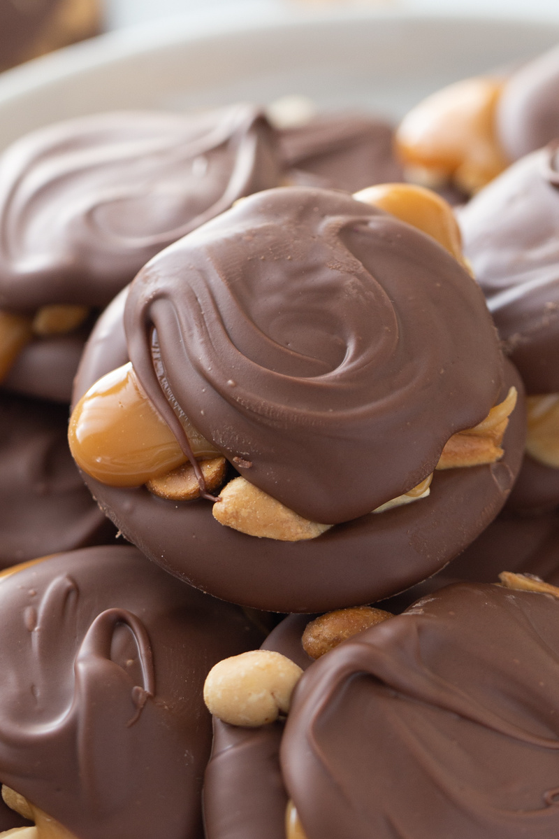 Chocolate Caramel Peanut Clusters — Let's Dish Recipes