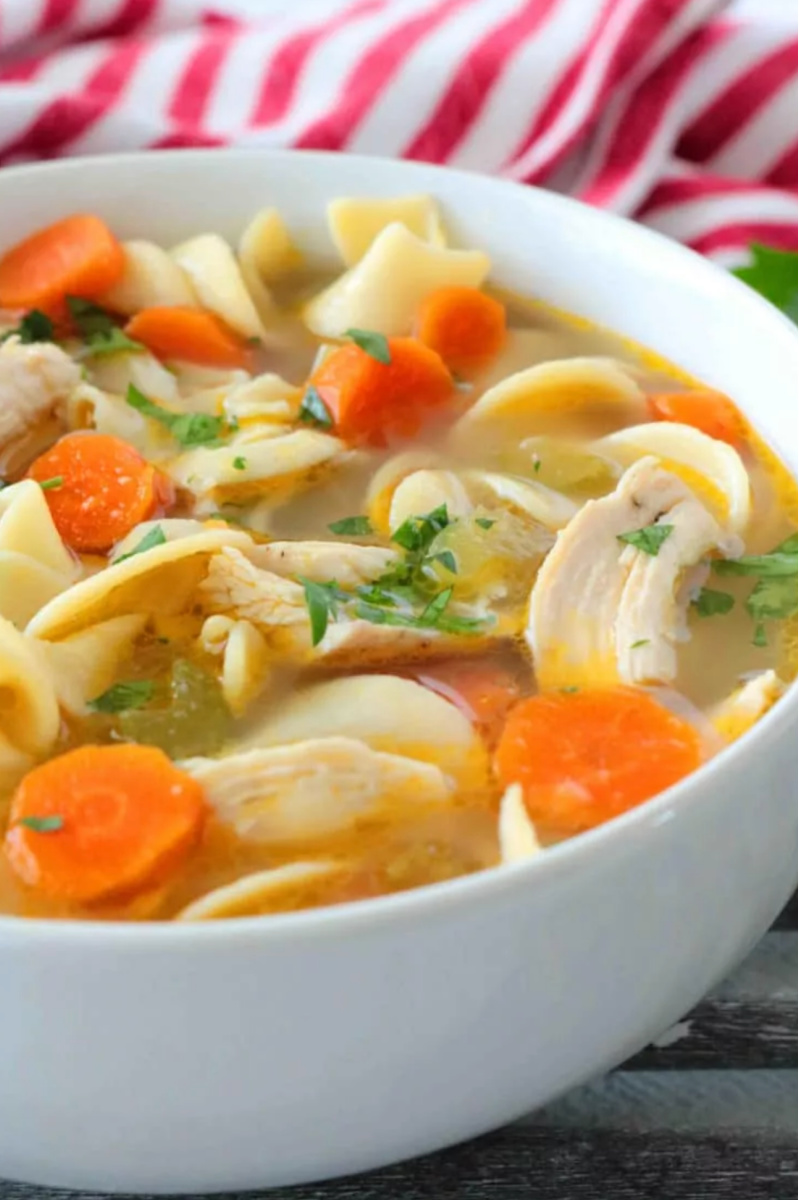 Homemade Chicken Noodle Soup in a bowl