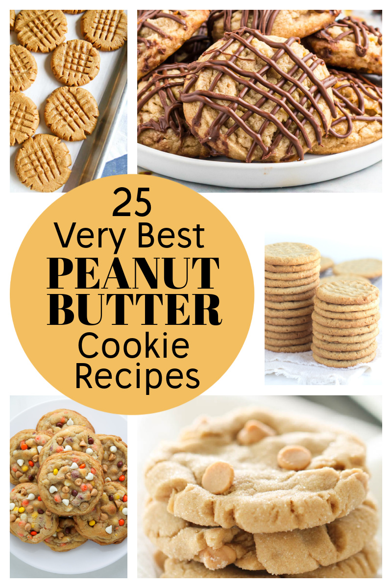 pinterest collage image for best peanut butter cookie recipes