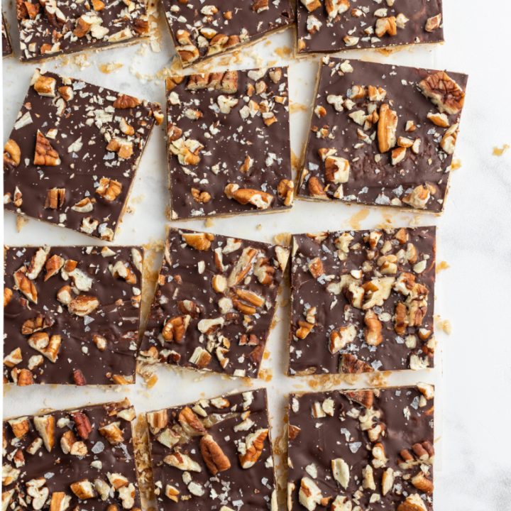 pecan praline chocolate matzoh pieces