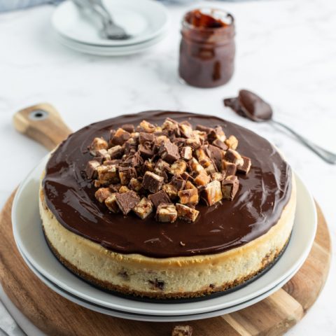 White Chocolate Snickers Cheesecake - Recipes For Holidays