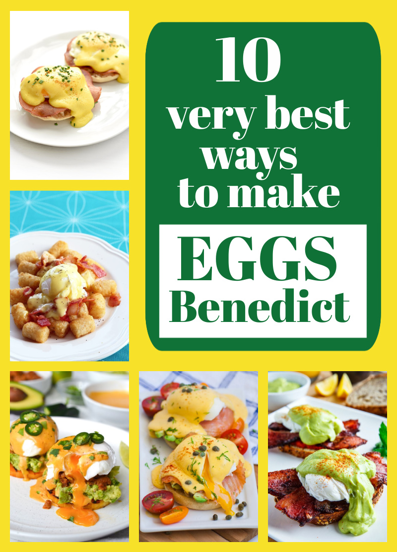 pinterest collage image for eggs benedict