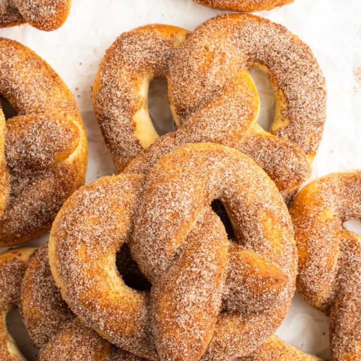 cinnamon sugar soft pretzels