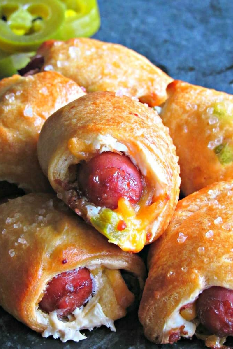 jalapeno popper pigs in a blanket stacked