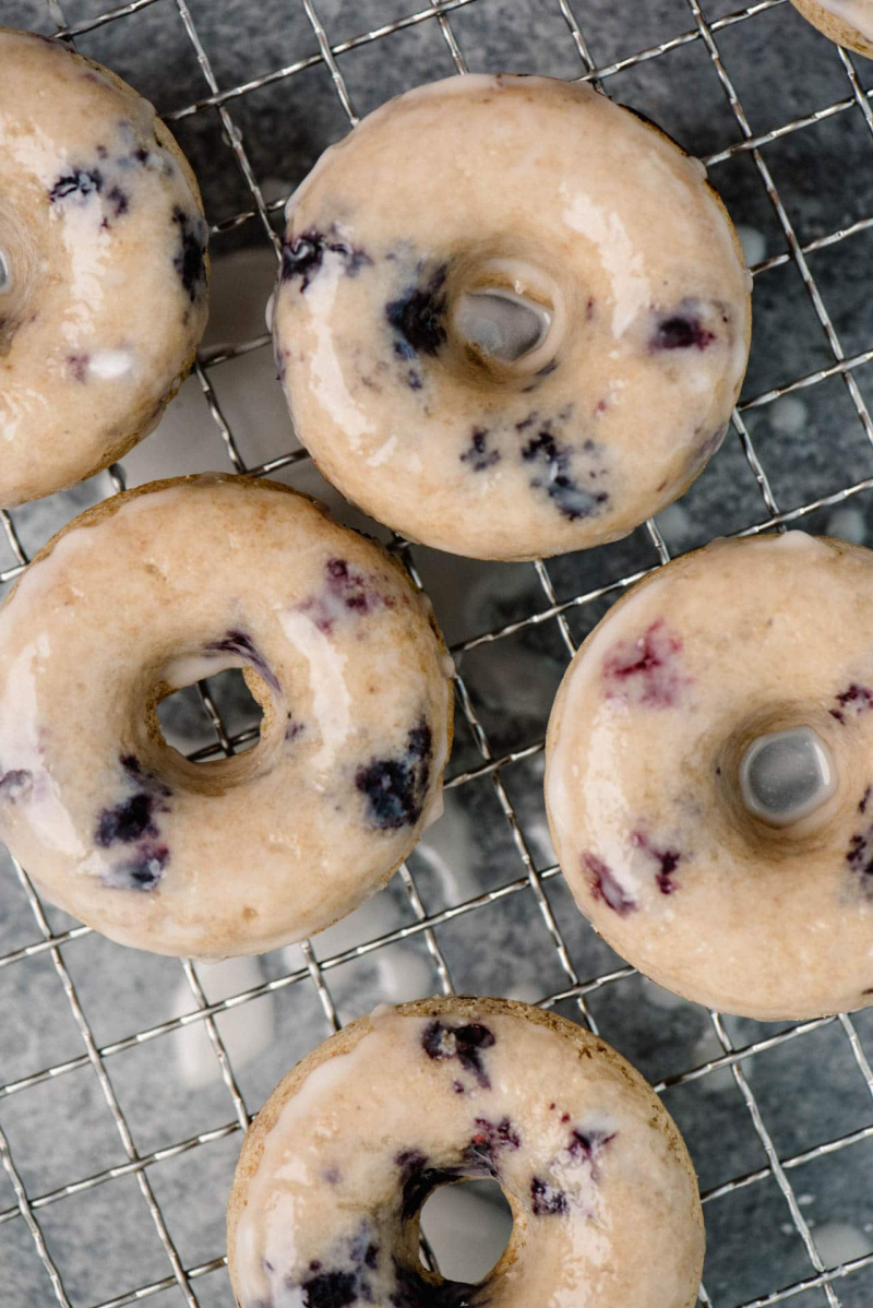 Baked Blueberry Doughnuts