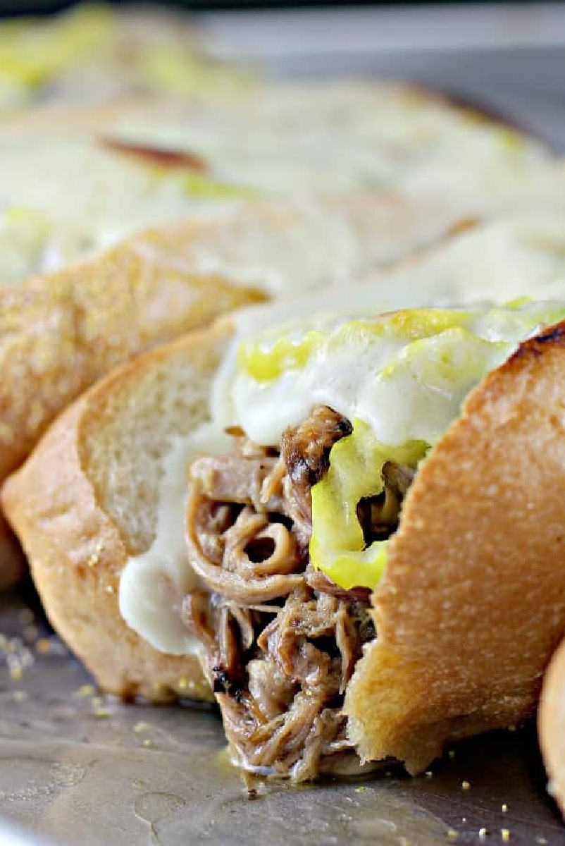 italian hoagie pulled pork sub