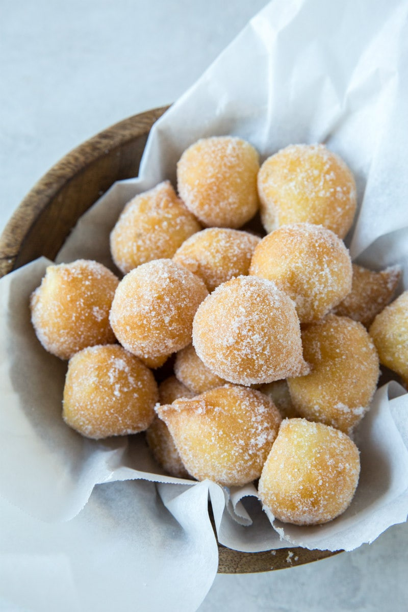 portuguese doughnuts in bowl