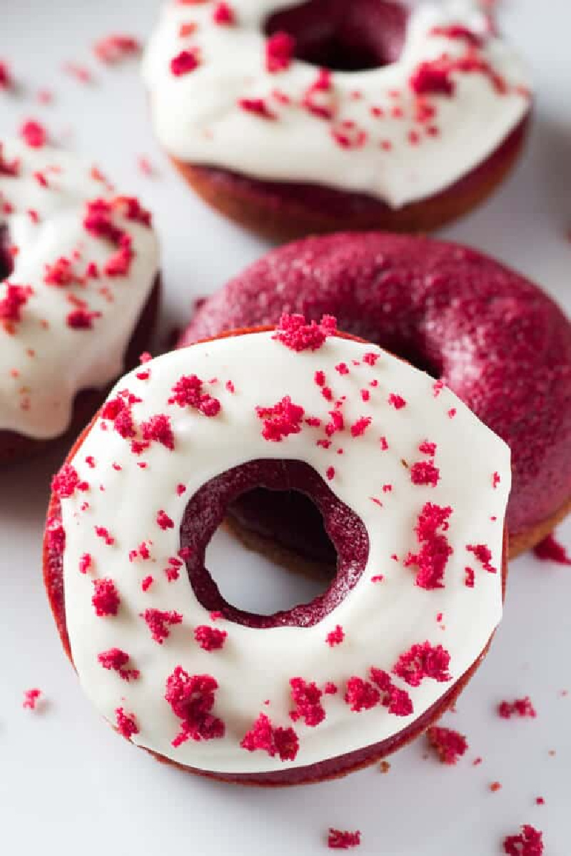 Red velvet doughnut