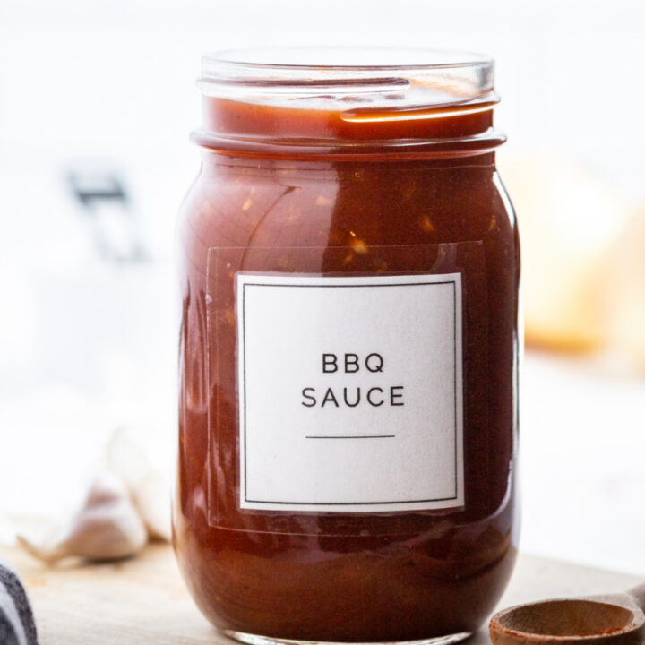 sweet and smoky barbecue sauce in a jar