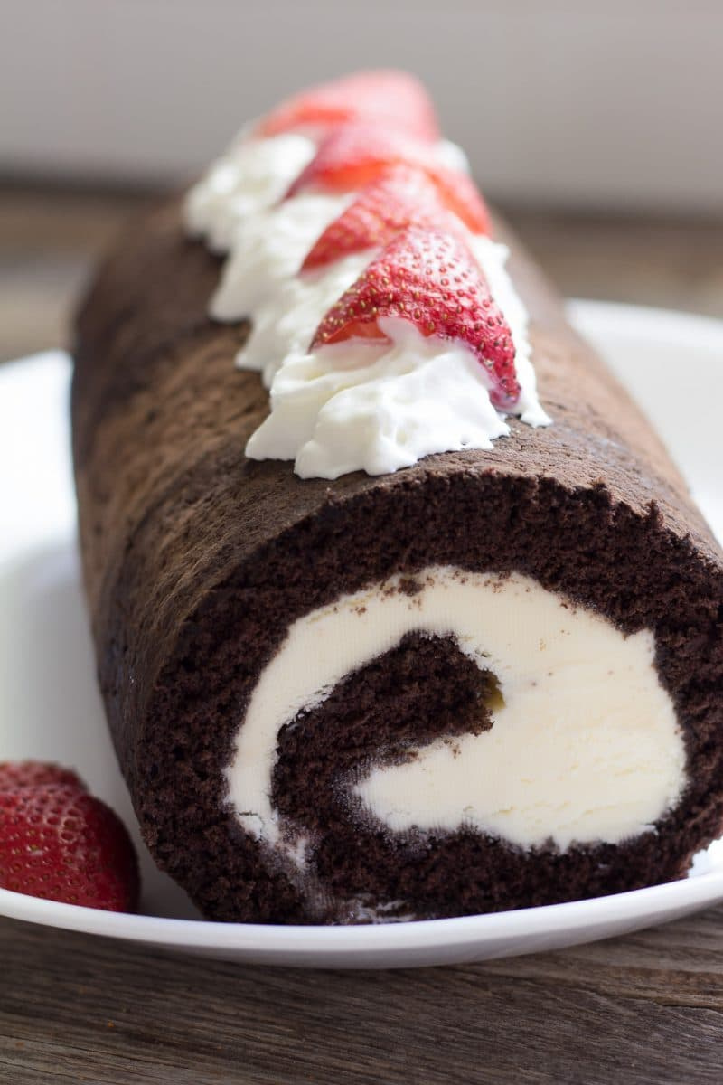 chocolate ice cream cake roll
