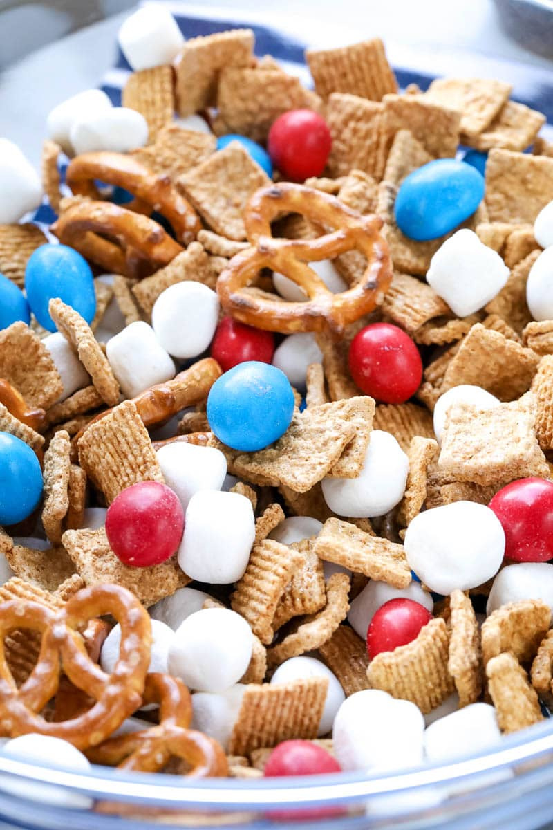 red white and blue trail mix