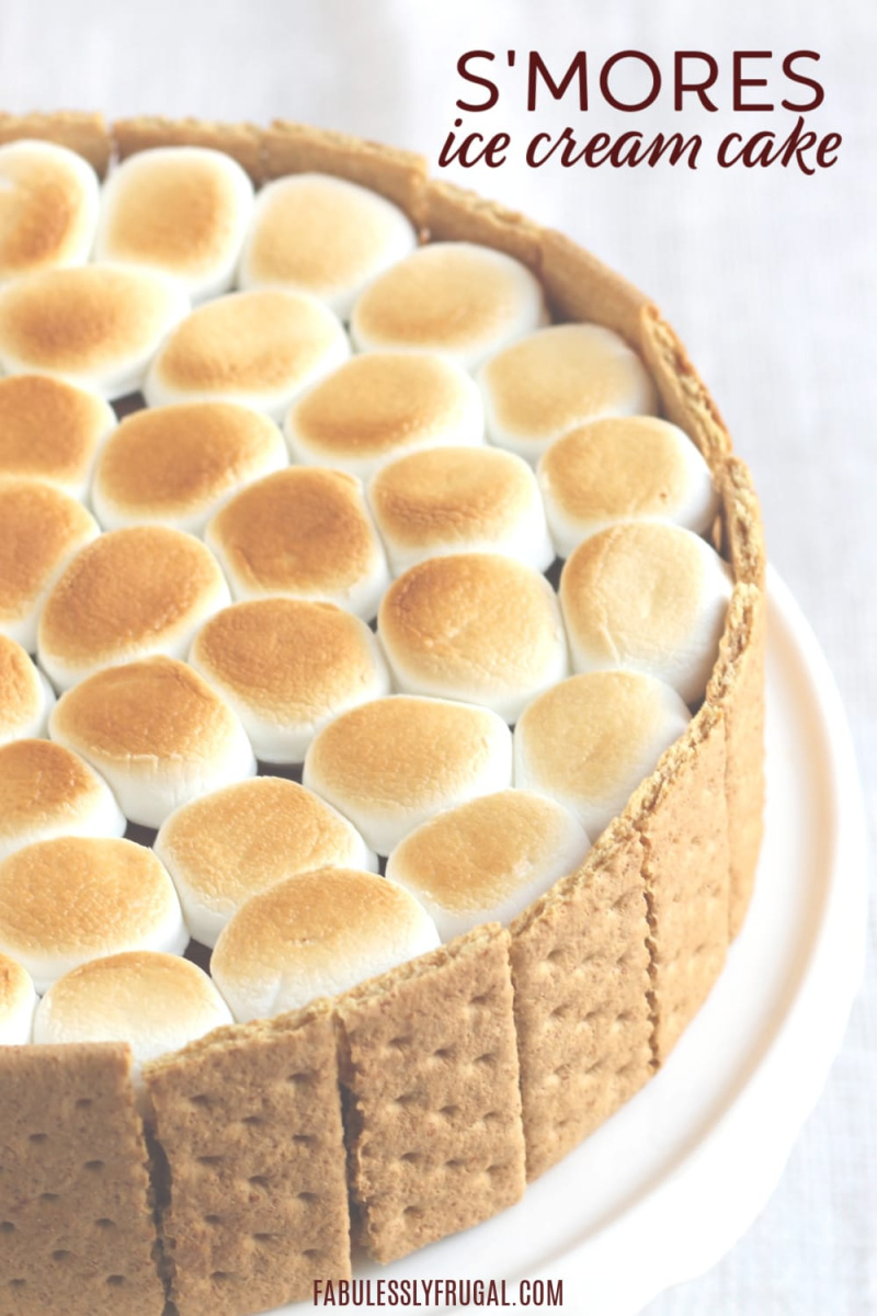 s'mores ice cream cake