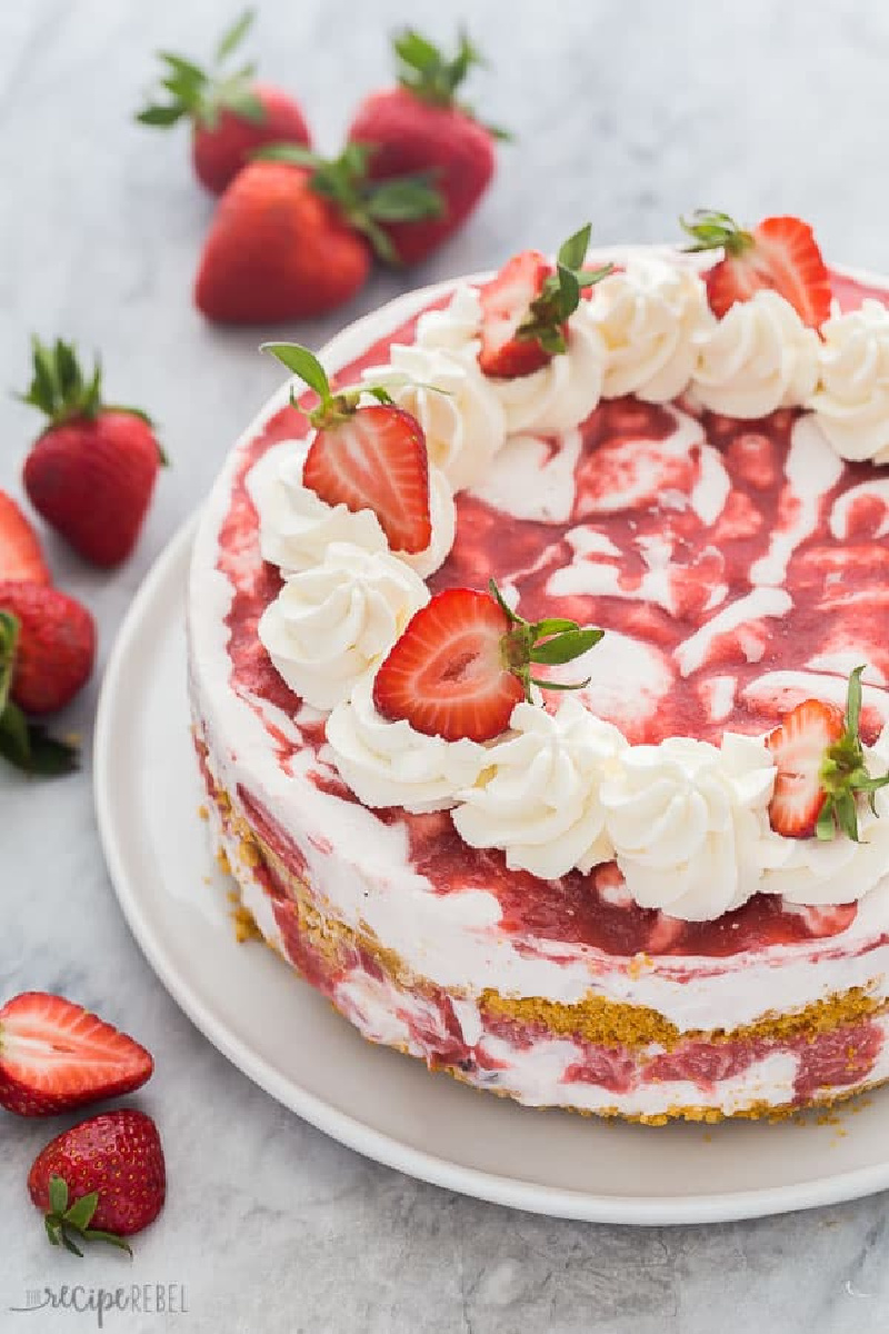 strawberry shortcake ice cream cake