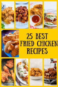 pinterest collage image for fried chicken recipes