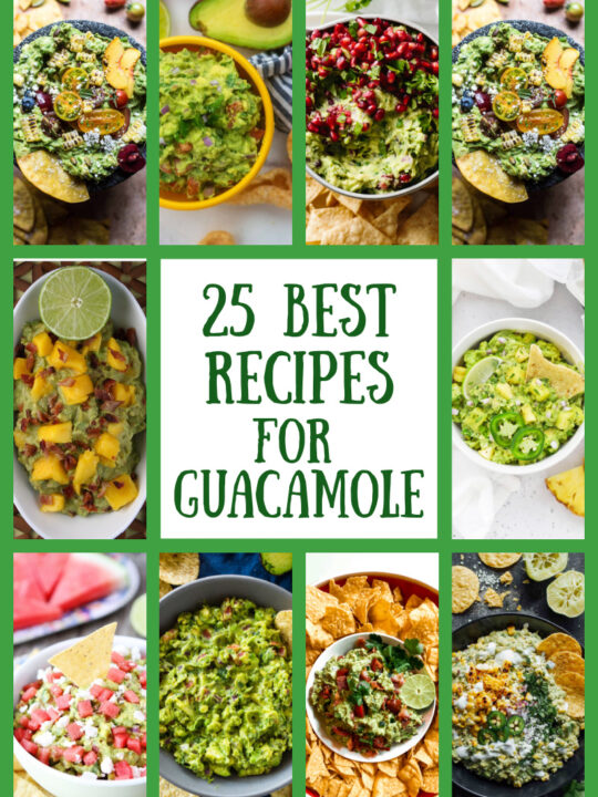 pinterest image for best guacamole recipes collage