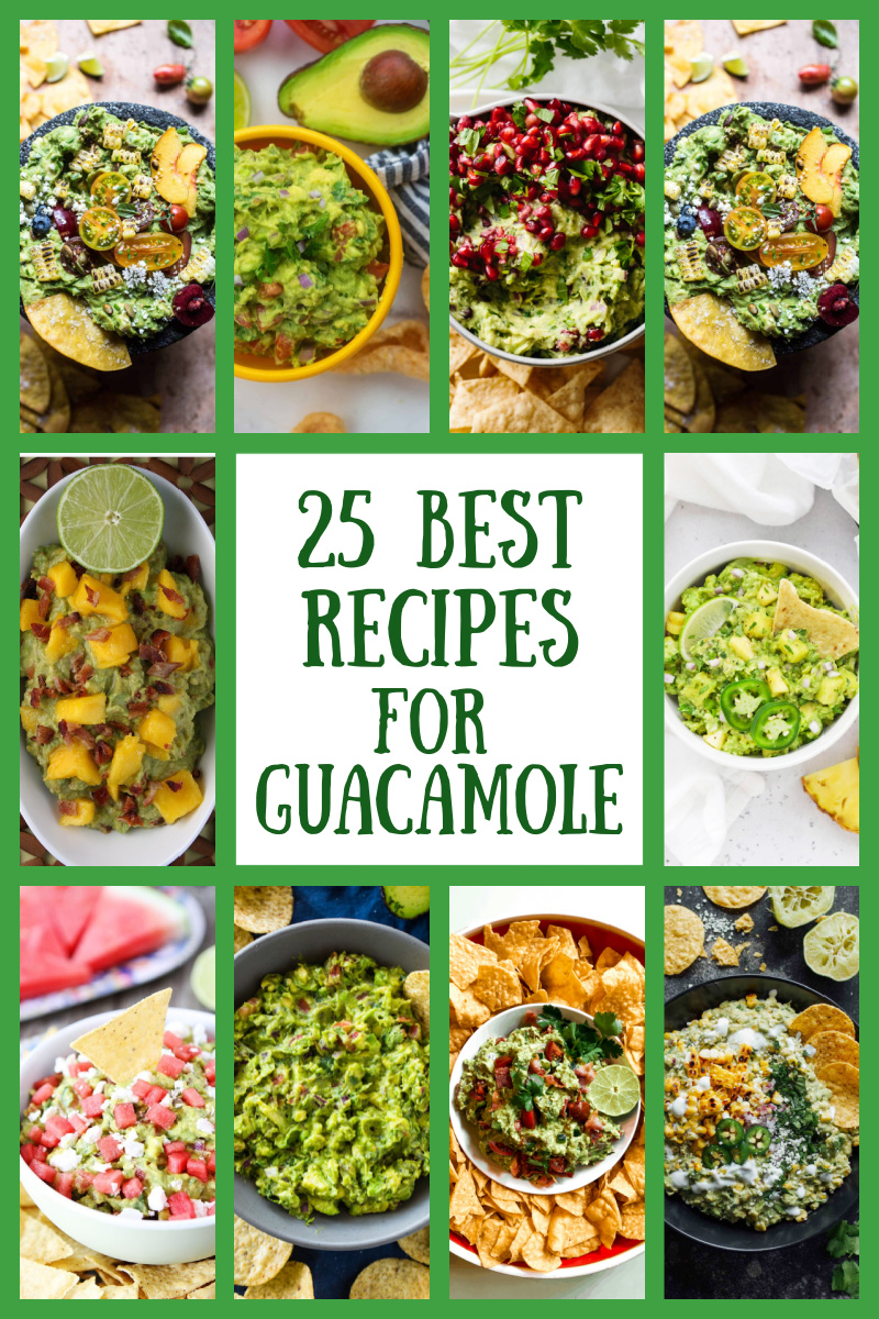 pinterest image for best guacamole recipes collage