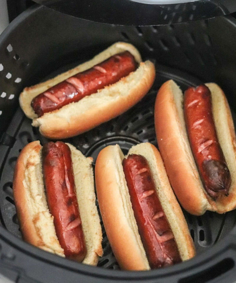 air fryer hot dogs