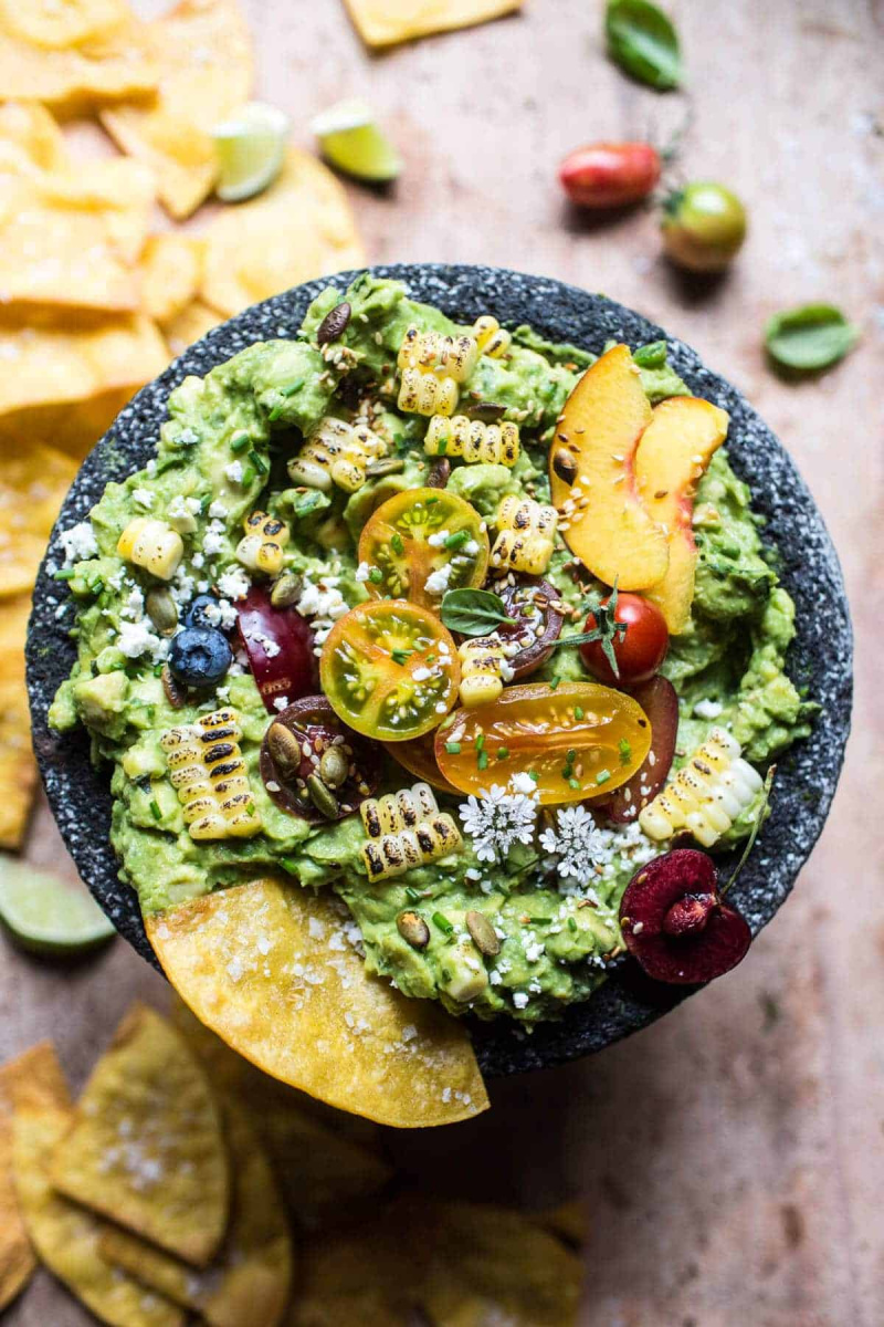 garden guacamole in a bowl