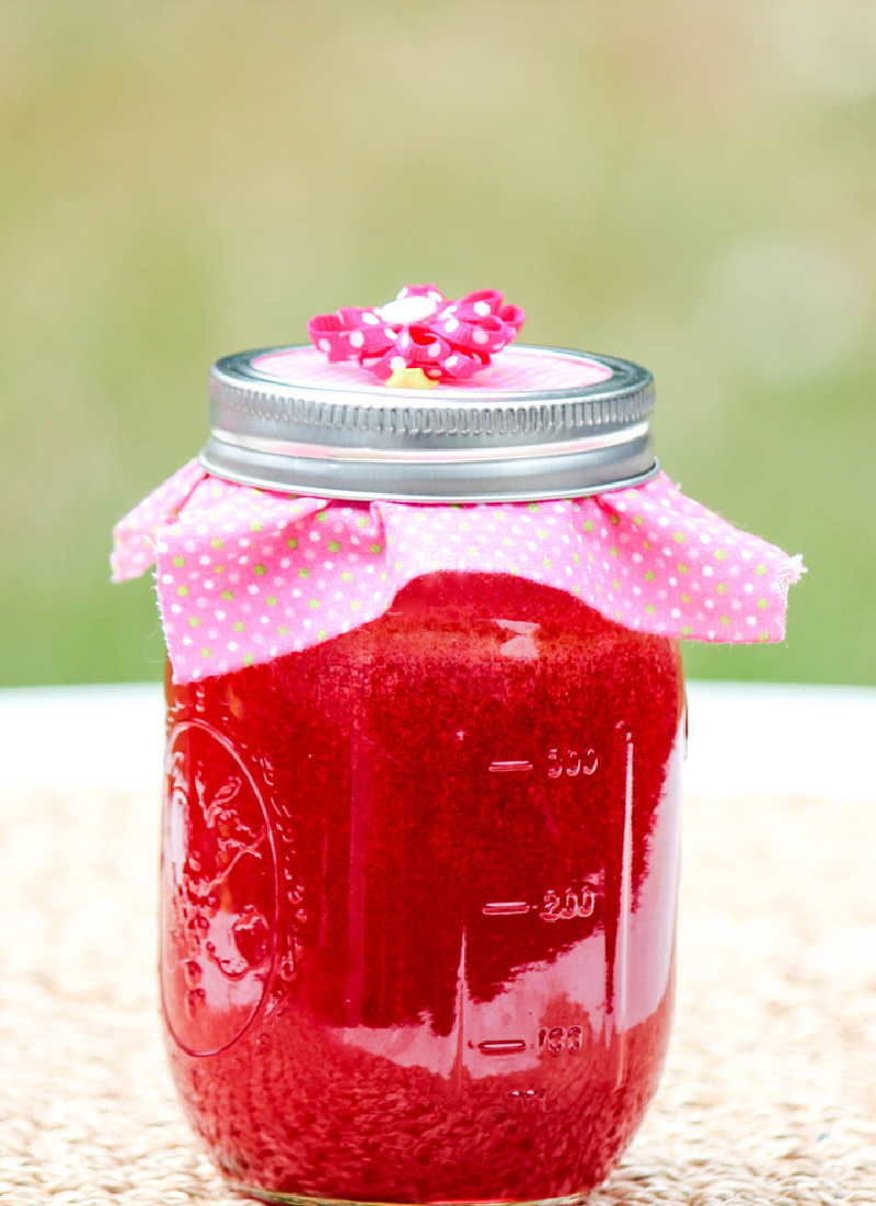 watermelon jelly in a jar