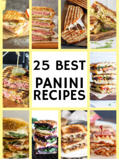 collage of panini recipes