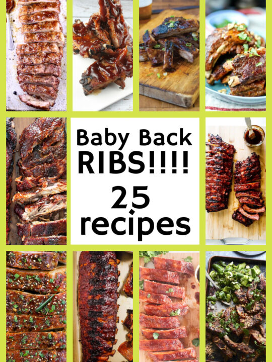 collage of baby back ribs for pinterest