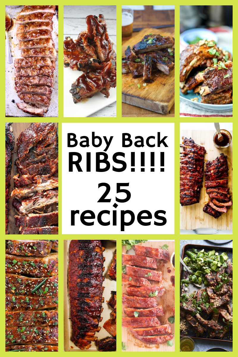 collage of baby back ribs for pinterest