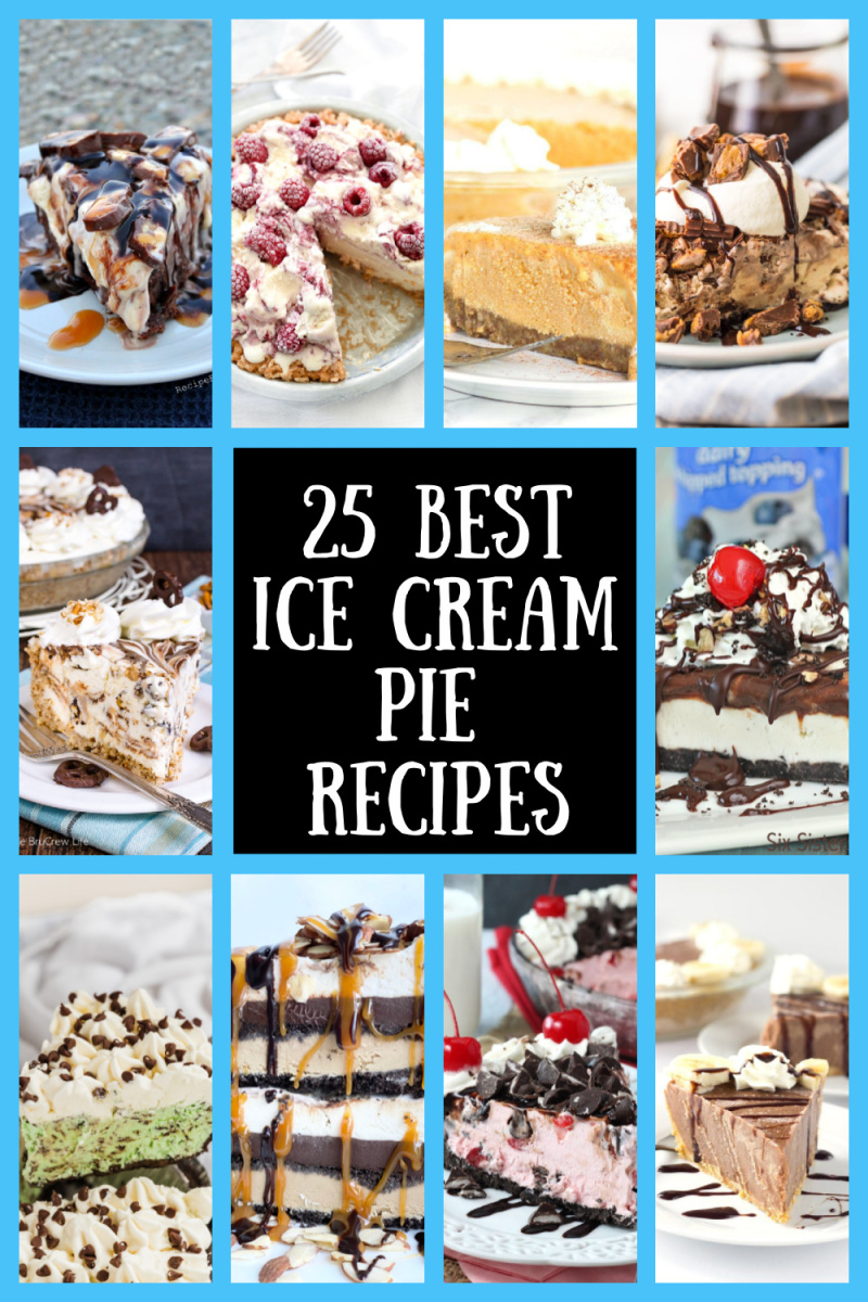 collage of best ice cream pie recipes