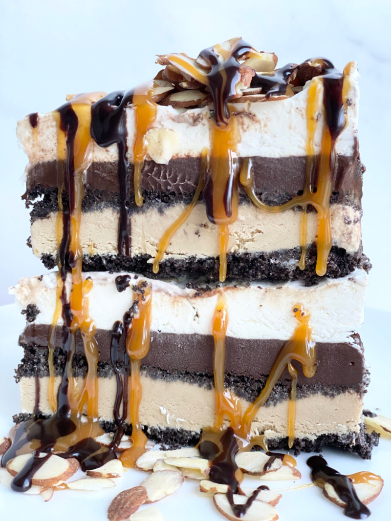 slices stacked of billy minor ice cream pie