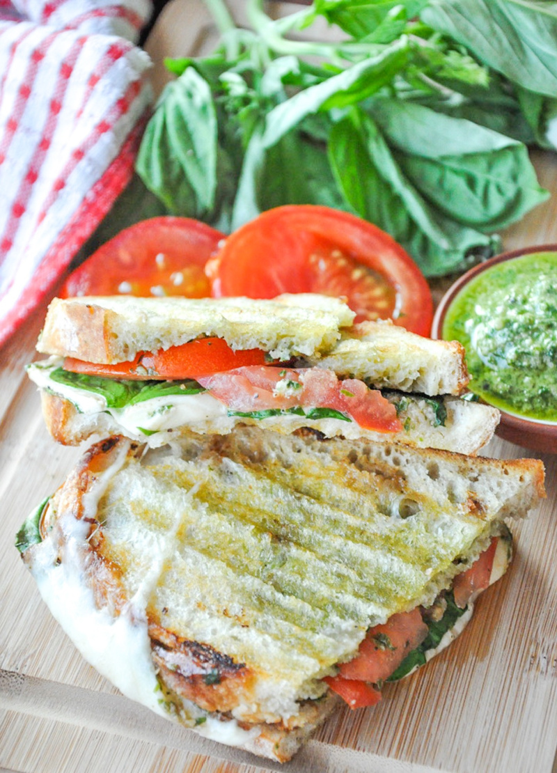 pesto caprese panini