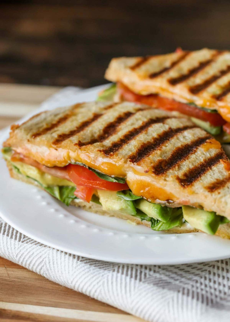 Veggie Panini on a white plate