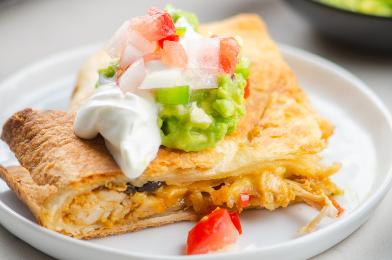 Sheet Pan Chicken Quesadillas - The Country Cook