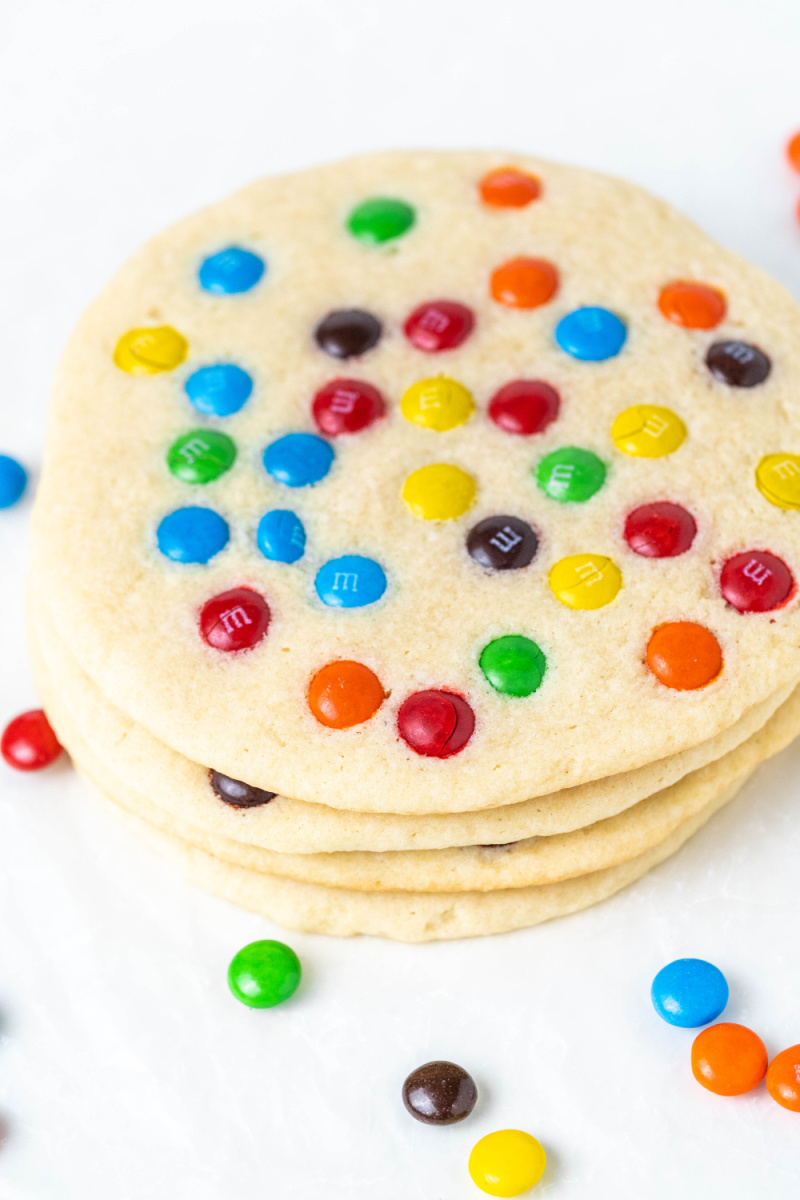 Giant Chocolate Chip Cookie Smothered in M&M's – Madison K Cookies