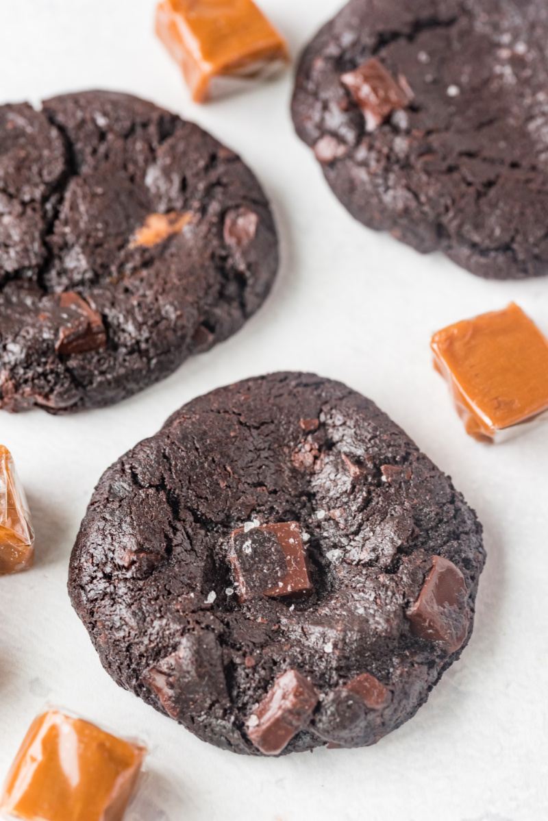 salted chocolate caramel cookies