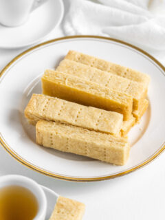 shortbread on a white plate
