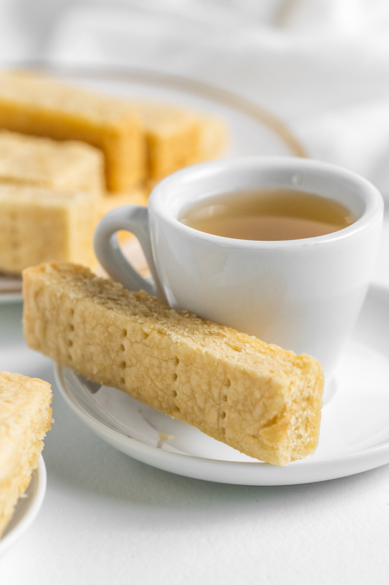 shortbread with a cup of tea