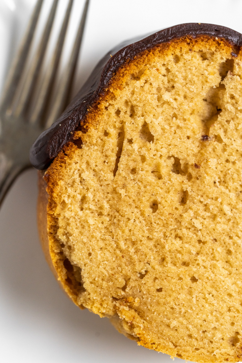 slice of peanut butter bundt cake