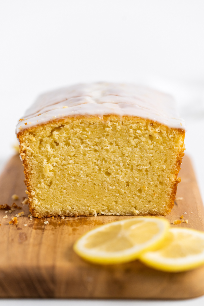 loaf of lemon pound cake