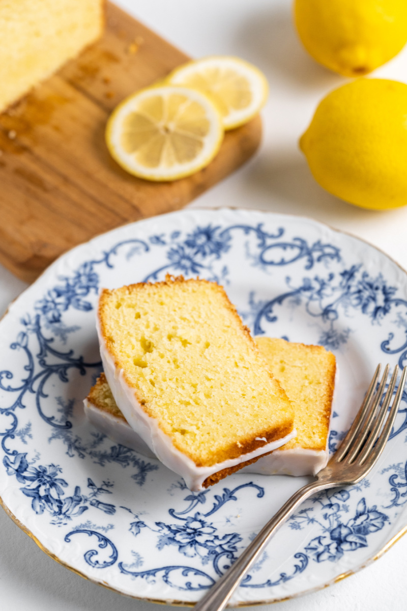 two slices of cake on a plate