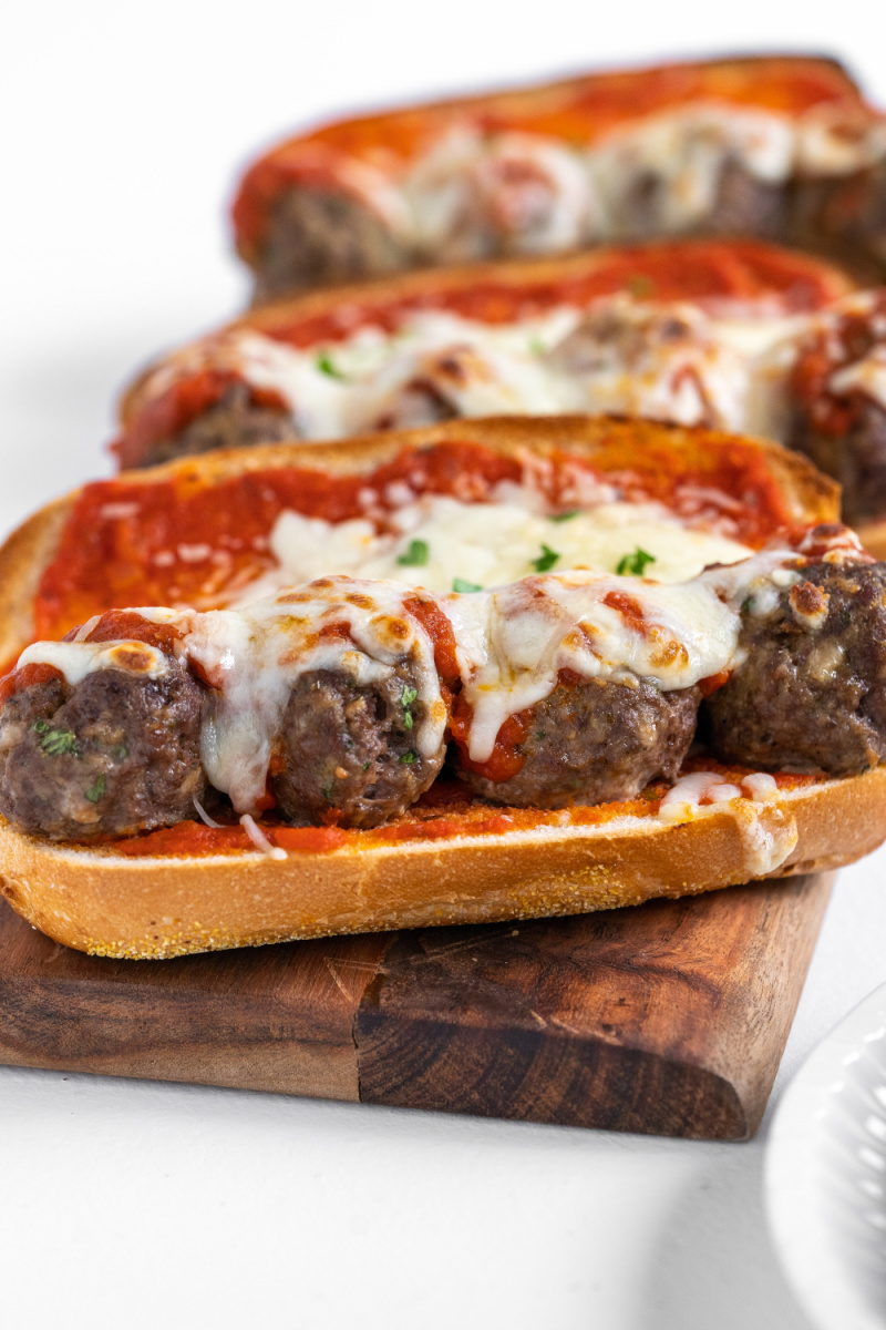 three meatball subs